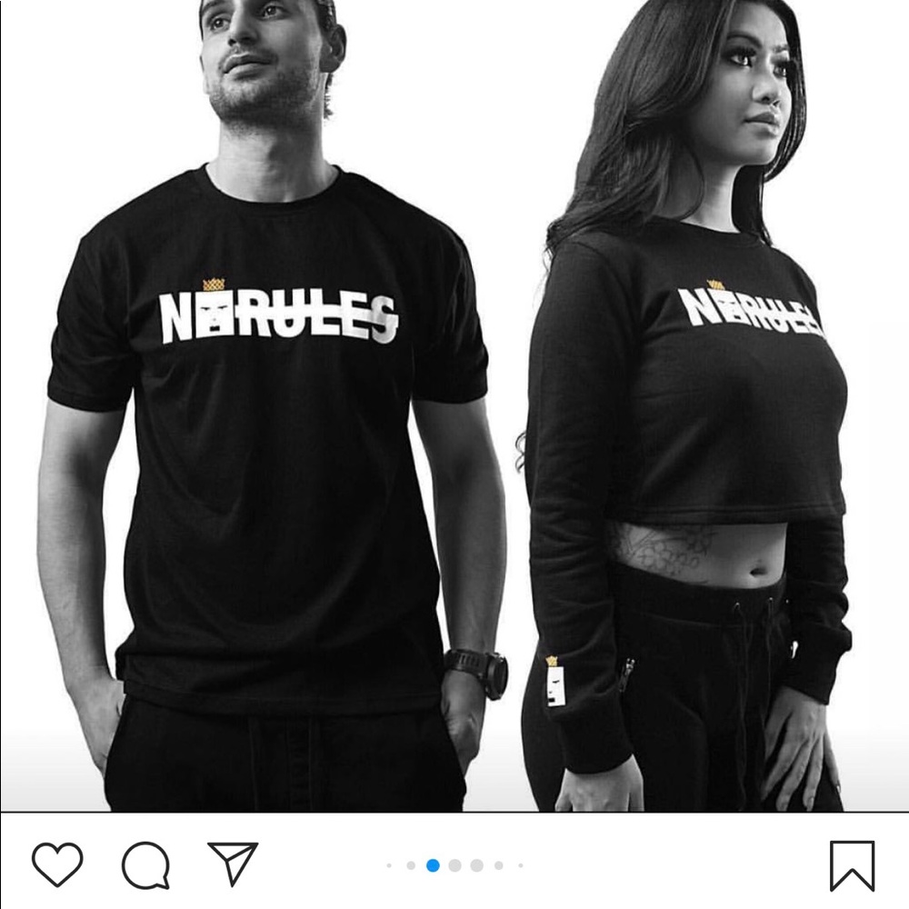 Black Crop Top Sweater sweatshirt | No Rules